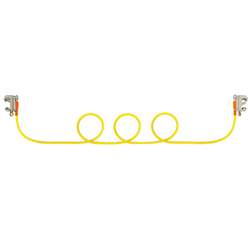 Salisbury Single Ground Assembly Serrated Aluminum C Clamp 10 Foot Cable 2329