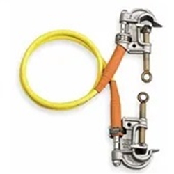 Salisbury Single Ground Assembly Serrated Aluminum C Clamp 6 Foot Cable 24310