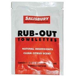 Salisbury Rub-Out Scrubs Citrus Cleaner Towelettes 100 Per Box 1461